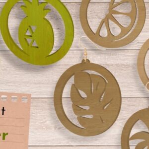 Intra απο ξύλο plywood  Χρώμα wenge 3mm-4mm πάχος - Σκουλαρίκια ting Files, Summer Δίασταση 3x3 cm INTRAFABR-114656121