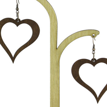 Intra απο ξύλο plywood  Χρώμα wenge 3mm-4mm πάχος - Σκουλαρίκια Laser File.10 Σχέδια και βάση Δίασταση 9x13 cm INTRAFABR-114656142 - Image 7