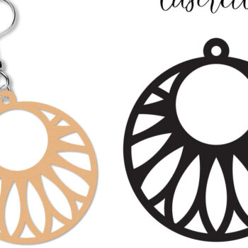 Intra απο ξύλο plywood Χρώμα wenge 3mm-4mm πάχος - Σκουλαρίκια Lasercut Bundle Δίασταση 3x3 cm INTRAFABR-114656084 - Image 2