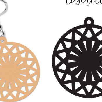 Intra απο ξύλο plywood Χρώμα wenge 3mm-4mm πάχος - Σκουλαρίκια Lasercut Bundle Δίασταση 3x3 cm INTRAFABR-114656084 - Image 5