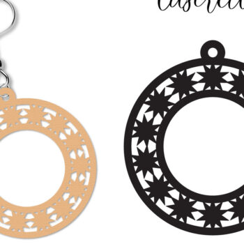 Intra απο ξύλο plywood Χρώμα wenge 3mm-4mm πάχος - Σκουλαρίκια Lasercut Bundle Δίασταση 3x3 cm INTRAFABR-114656084 - Image 6