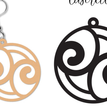 Intra απο ξύλο plywood Χρώμα wenge 3mm-4mm πάχος - Σκουλαρίκια Lasercut Bundle Δίασταση 3x3 cm INTRAFABR-114656084 - Image 7