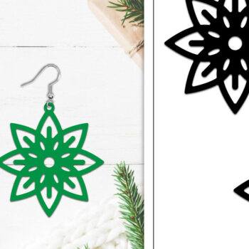 Intra απο ξύλο plywood  Χρώμα wenge 3mm-4mm πάχος - Σκουλαρίκια Lasercut | Σκουλαρίκια Δίασταση 3x3 cm INTRAFABR-120296826 - Image 1