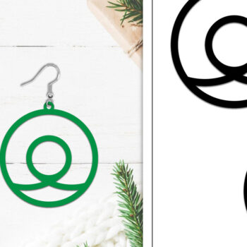 Intra απο ξύλο plywood  Χρώμα wenge 3mm-4mm πάχος - Σκουλαρίκια Lasercut | Σκουλαρίκια Δίασταση 3x3 cm INTRAFABR-120297083 - Image 1