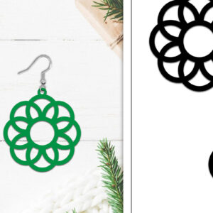 Intra απο ξύλο plywood  Χρώμα wenge 3mm-4mm πάχος - Σκουλαρίκια Lasercut | Σκουλαρίκια Δίασταση 3x3 cm INTRAFABR-120297175