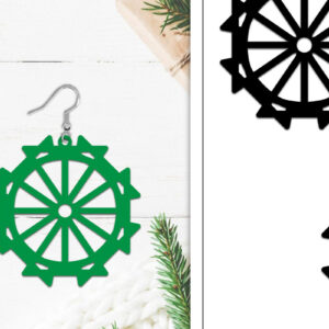 Intra απο ξύλο plywood  Χρώμα wenge 3mm-4mm πάχος - Σκουλαρίκια Lasercut | Σκουλαρίκια Δίασταση 3x3 cm INTRAFABR-120351618