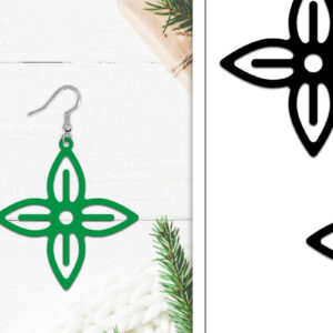 Intra απο ξύλο plywood  Χρώμα wenge 3mm-4mm πάχος - Σκουλαρίκια Lasercut | Σκουλαρίκια Δίασταση 3x3 cm INTRAFABR-97801017