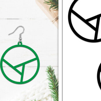 Intra απο ξύλο plywood  Χρώμα wenge 3mm-4mm πάχος - Σκουλαρίκια Lasercut | Σκουλαρίκια Δίασταση 3x3 cm INTRAFABR-97801047 - Image 1