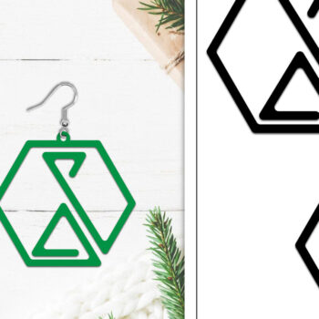 Intra απο ξύλο plywood  Χρώμα wenge 3mm-4mm πάχος - Σκουλαρίκια Lasercut | Σκουλαρίκια Δίασταση 3x3 cm INTRAFABR-97801009 - Image 1