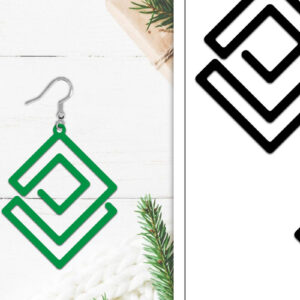 Intra απο ξύλο plywood  Χρώμα wenge 3mm-4mm πάχος - Σκουλαρίκια Lasercut | Σκουλαρίκια Δίασταση 3x3 cm INTRAFABR-90732638