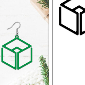 Intra απο ξύλο plywood  Χρώμα wenge 3mm-4mm πάχος - Σκουλαρίκια Lasercut | Σκουλαρίκια Δίασταση 3x3 cm INTRAFABR-94671079 - Image 1