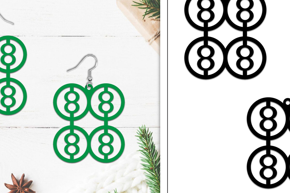 Intra απο ξύλο plywood  Χρώμα wenge 3mm-4mm πάχος - Σκουλαρίκια Lasercut | Σκουλαρίκια Δίασταση 3x3 cm INTRAFABR-94671101