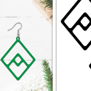 Intra απο ξύλο plywood  Χρώμα wenge 3mm-4mm πάχος - Σκουλαρίκια Lasercut | Σκουλαρίκια Δίασταση 3x3 cm INTRAFABR-94759375