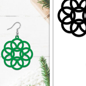 Intra απο ξύλο plywood  Χρώμα wenge 3mm-4mm πάχος - Σκουλαρίκια Lasercut | Σκουλαρίκια Δίασταση 3x3 cm INTRAFABR-94759399