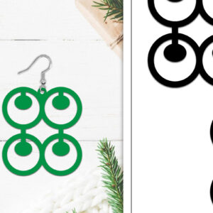 Intra απο ξύλο plywood  Χρώμα wenge 3mm-4mm πάχος - Σκουλαρίκια Lasercut | Σκουλαρίκια Δίασταση 3x3 cm INTRAFABR-94759406