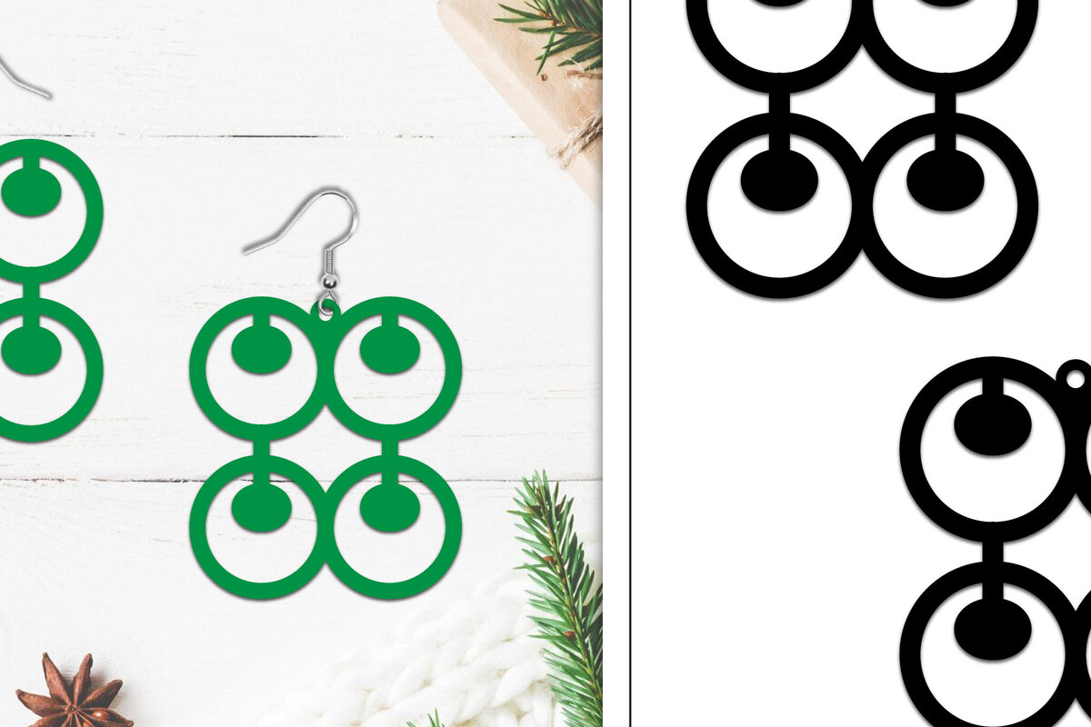 Intra απο ξύλο plywood  Χρώμα wenge 3mm-4mm πάχος - Σκουλαρίκια Lasercut | Σκουλαρίκια Δίασταση 3x3 cm INTRAFABR-94759406