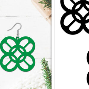 Intra απο ξύλο plywood  Χρώμα wenge 3mm-4mm πάχος - Σκουλαρίκια Lasercut | Σκουλαρίκια Δίασταση 3x3 cm INTRAFABR-94671049