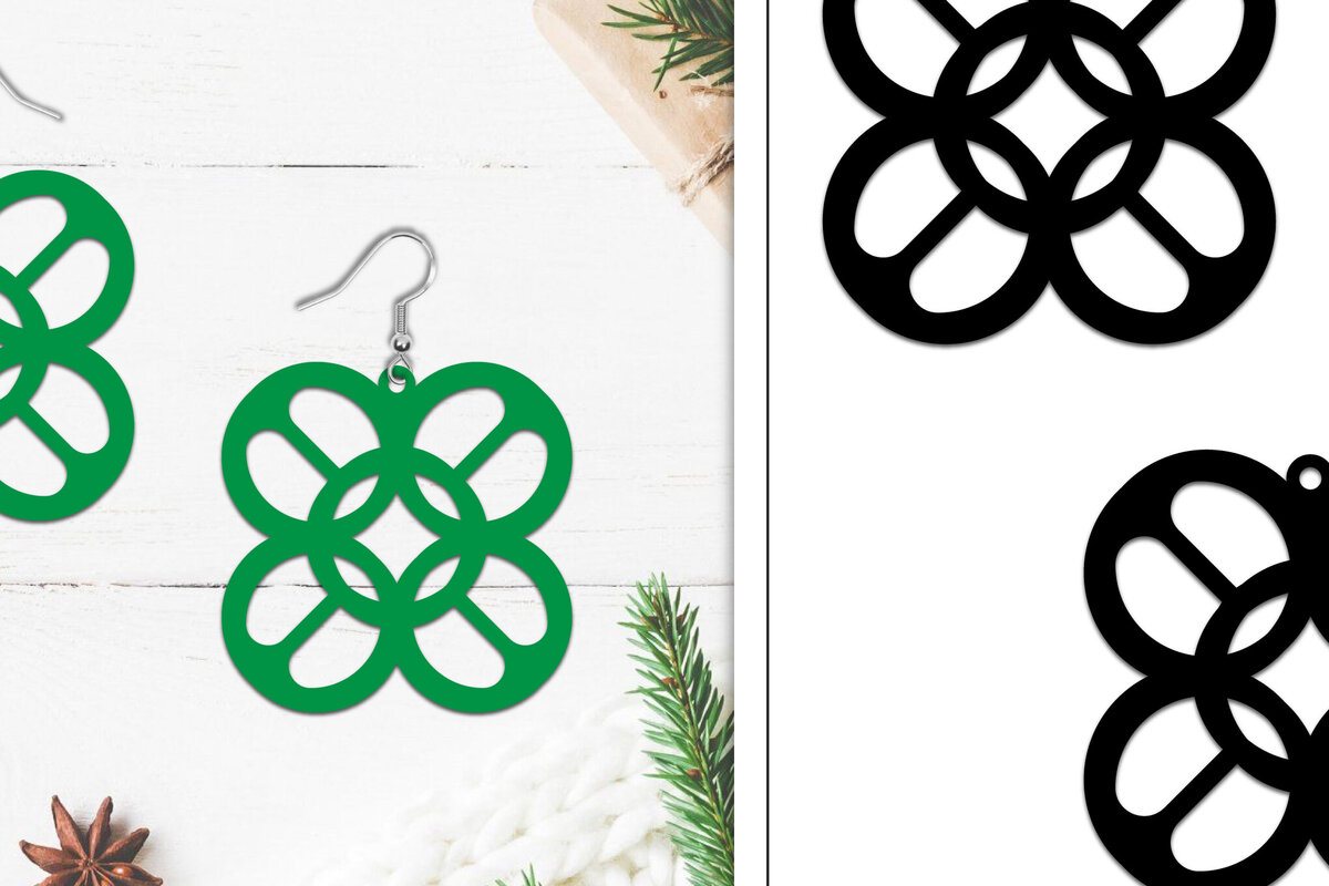 Intra απο ξύλο plywood  Χρώμα wenge 3mm-4mm πάχος - Σκουλαρίκια Lasercut | Σκουλαρίκια Δίασταση 3x3 cm INTRAFABR-94671049