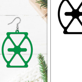 Intra απο ξύλο plywood  Χρώμα wenge 3mm-4mm πάχος - Σκουλαρίκια Lasercut | Σκουλαρίκια Δίασταση 3x3 cm INTRAFABR-77992855 - Image 1