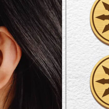 Intra απο ξύλο plywood Χρώμα wenge 3mm-4mm πάχος - Σκουλαρίκια Μαγνήτης Bundle Δίασταση 3x3 cm INTRAFABR-72391946 - Image 4