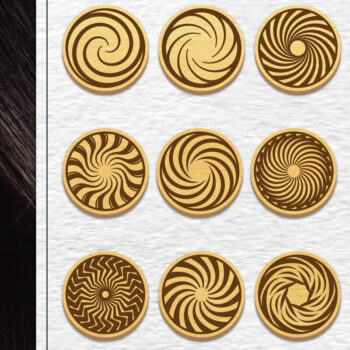 Intra απο ξύλο plywood Χρώμα wenge 3mm-4mm πάχος - Σκουλαρίκια Μαγνήτης Bundle Δίασταση 3x3 cm INTRAFABR-99768175 - Image 1