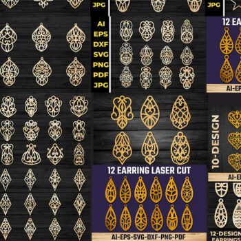 Intra απο ξύλο plywood  Χρώμα wenge 3mm-4mm πάχος - Σκουλαρίκια Mega Bundles ,Σκουλαρίκια Σετ Δίασταση 3x3 cm INTRAFABR-97975582 - Image 2