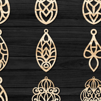 Intra απο ξύλο plywood  Χρώμα wenge 3mm-4mm πάχος - Σκουλαρίκια Mega Bundles ,Σκουλαρίκια Σετ Δίασταση 3x3 cm INTRAFABR-97975582 - Image 6