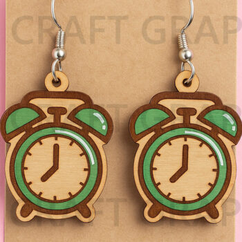 Intra απο ξύλο plywood  Χρώμα wenge 3mm-4mm πάχος - Σκουλαρίκια – Πακέτο Study Time Δίασταση 3x3 cm INTRAFABR-97911673 - Image 6