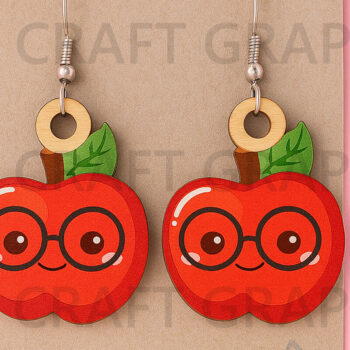 Intra απο ξύλο plywood  Χρώμα wenge 3mm-4mm πάχος - Σκουλαρίκια – Πακέτο Study Time Δίασταση 3x3 cm INTRAFABR-97911673 - Image 9