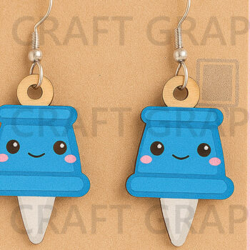 Intra απο ξύλο plywood  Χρώμα wenge 3mm-4mm πάχος - Σκουλαρίκια – Πακέτο Study Time Δίασταση 3x3 cm INTRAFABR-97911673 - Image 12