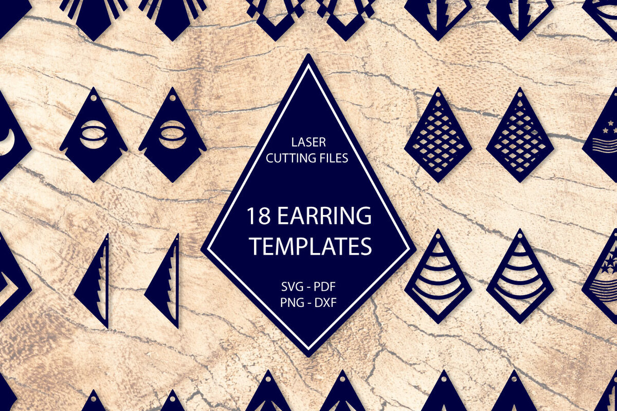 Intra απο ξύλο plywood  Χρώμα wenge 3mm-4mm πάχος - Σκουλαρίκια Πακέτο. Πρότυπο σκουλαρικιών. Δίασταση 3x3 cm INTRAFABR-97911678