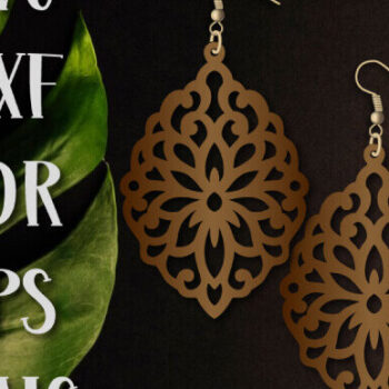 Intra απο ξύλο plywood  Χρώμα wenge 3mm-4mm πάχος - Σκουλαρίκια , Κρεμαστά σκουλαρίκια Δίασταση 3x3 cm INTRAFABR-97975468 - Image 1