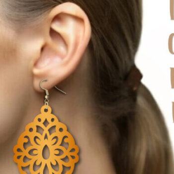 Intra απο ξύλο plywood Χρώμα wenge 3mm-4mm πάχος - Σκουλαρίκια Σχεδίαση , Σκουλαρίκια με Δίασταση 3x3 cm INTRAFABR-97911657 - Image 3