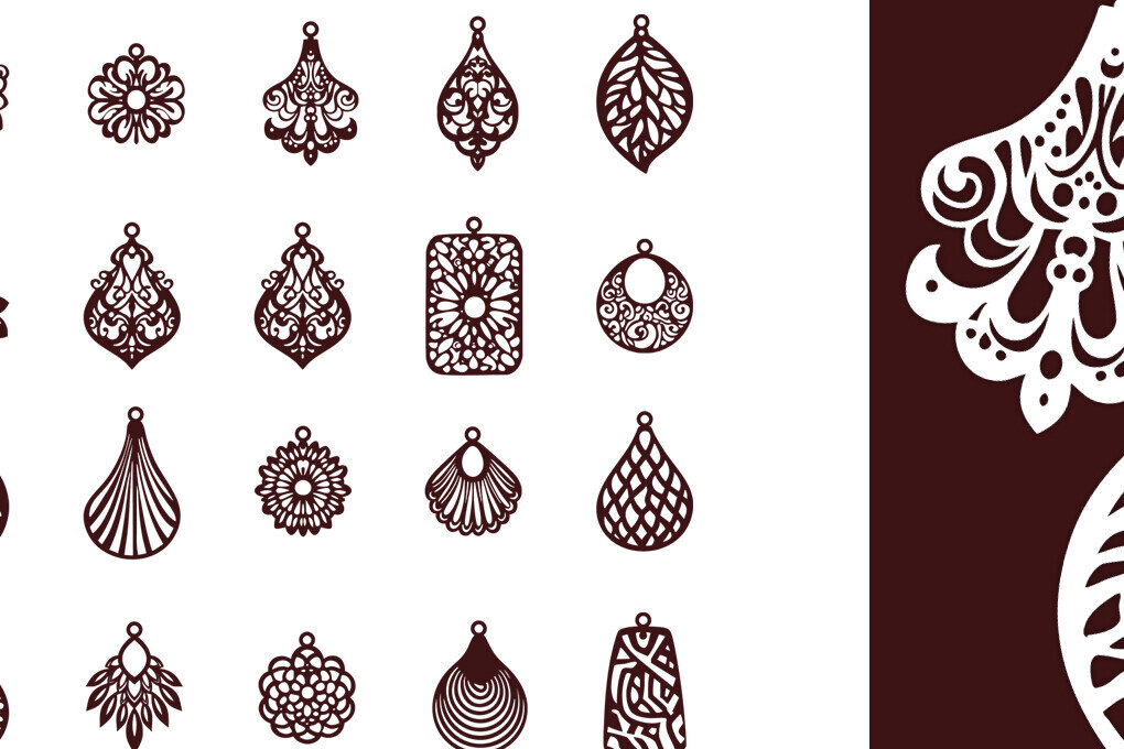 Intra απο ξύλο plywood  Χρώμα wenge 3mm-4mm πάχος - Σκουλαρίκια Bundle Δίασταση 3x3 cm INTRAFABR-37027916