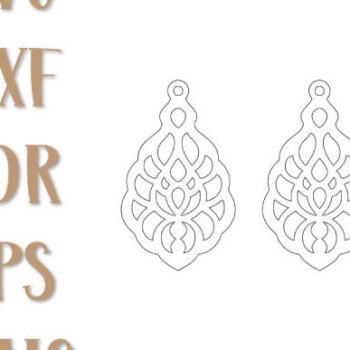 Intra απο ξύλο plywood  Χρώμα wenge 3mm-4mm πάχος - Earrings Template, Earrings Lasercut Δίασταση 3x3 cm INTRAFABR-111802937 - Image 2