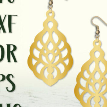 Intra απο ξύλο plywood  Χρώμα wenge 3mm-4mm πάχος - Earrings Template, Earrings Lasercut Δίασταση 3x3 cm INTRAFABR-111802937 - Image 4