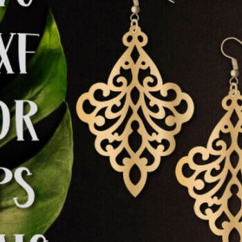 Intra απο ξύλο plywood Χρώμα wenge 3mm-4mm πάχος - Σκουλαρίκια Πρότυπο για κοπή. Δίασταση 3x3 cm INTRAFABR-111802945 - Image 1