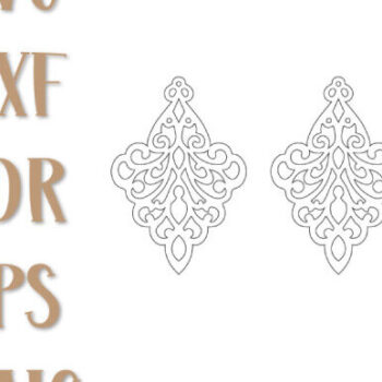 Intra απο ξύλο plywood Χρώμα wenge 3mm-4mm πάχος - Σκουλαρίκια Πρότυπο για κοπή. Δίασταση 3x3 cm INTRAFABR-111802945 - Image 2