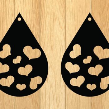 Intra απο ξύλο plywood Χρώμα wenge 3mm-4mm πάχος - Πρότυπο σκουλαρίκια Δίασταση 3x3 cm INTRAFABR-111923697 - Image 2