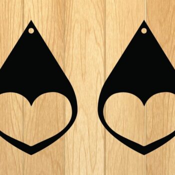 Intra απο ξύλο plywood Χρώμα wenge 3mm-4mm πάχος - Πρότυπο σκουλαρίκια Δίασταση 3x3 cm INTRAFABR-111923697 - Image 3