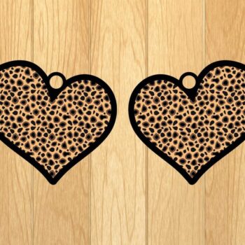 Intra απο ξύλο plywood Χρώμα wenge 3mm-4mm πάχος - Πρότυπο σκουλαρίκια Δίασταση 3x3 cm INTRAFABR-111923697 - Image 4