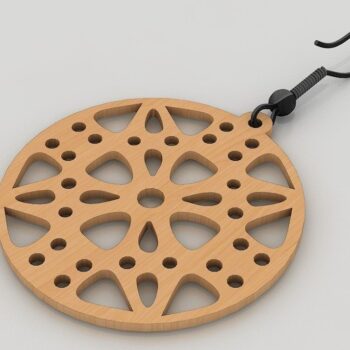 Intra απο ξύλο plywood Χρώμα wenge 3mm-4mm πάχος - Σκουλαρίκια Πρότυπο , Κοσμήματα με λέιζερ Δίασταση 3x3 cm INTRAFABR-111580192 - Image 2