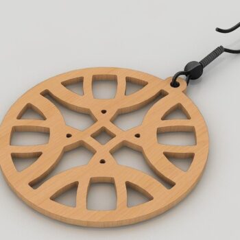 Intra απο ξύλο plywood Χρώμα wenge 3mm-4mm πάχος - Σκουλαρίκια Πρότυπο , Κοσμήματα με λέιζερ Δίασταση 3x3 cm INTRAFABR-111580192 - Image 3