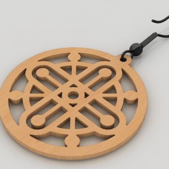 Intra απο ξύλο plywood Χρώμα wenge 3mm-4mm πάχος - Σκουλαρίκια Πρότυπο , Κοσμήματα με λέιζερ Δίασταση 3x3 cm INTRAFABR-111580192 - Image 4