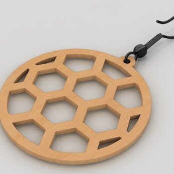 Intra απο ξύλο plywood Χρώμα wenge 3mm-4mm πάχος - Σκουλαρίκια Πρότυπο , Κοσμήματα με λέιζερ Δίασταση 3x3 cm INTRAFABR-111580192 - Image 5