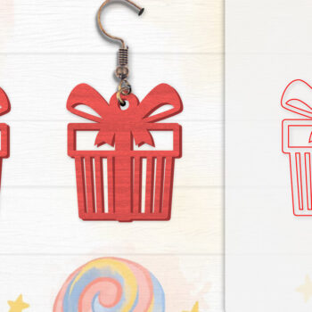 Intra απο ξύλο plywood  Χρώμα wenge 3mm-4mm πάχος - Σκουλαρίκια Valentine Lasercut Δίασταση 3x3 cm INTRAFABR-105055580 - Image 7