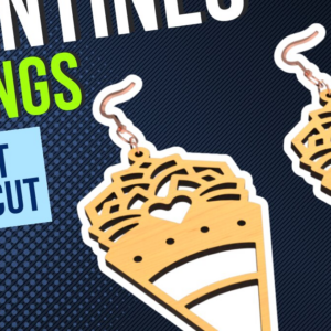 Intra απο ξύλο plywood  Χρώμα wenge 3mm-4mm πάχος - Σκουλαρίκια, Αγίου Βαλεντίνου, Χαρτοκόψιμο, Λέιζερ Δίασταση 3x3 cm INTRAFABR-77957109