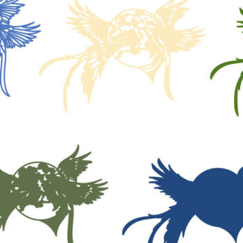 Intra απο ξύλο plywood Χρώμα wenge 3mm-4mm πάχος - Earth Multilayer /Swallows Papercut Δίασταση 30x20 cm INTRAFABR-78799027 - Image 2