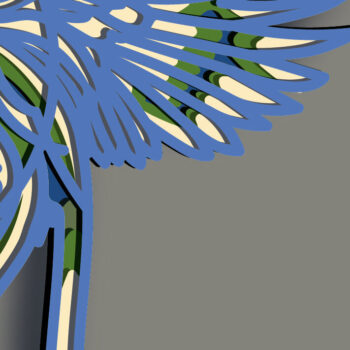 Intra απο ξύλο plywood Χρώμα wenge 3mm-4mm πάχος - Earth Multilayer /Swallows Papercut Δίασταση 30x20 cm INTRAFABR-78799027 - Image 5