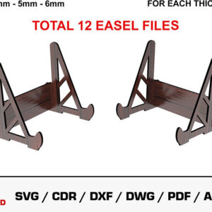 Intra απο ξύλο plywood  Χρώμα wenge 3mm-4mm πάχος - κοπής με λέιζερ Easel Display Δίασταση 20x20 cm INTRAFABR-109952415